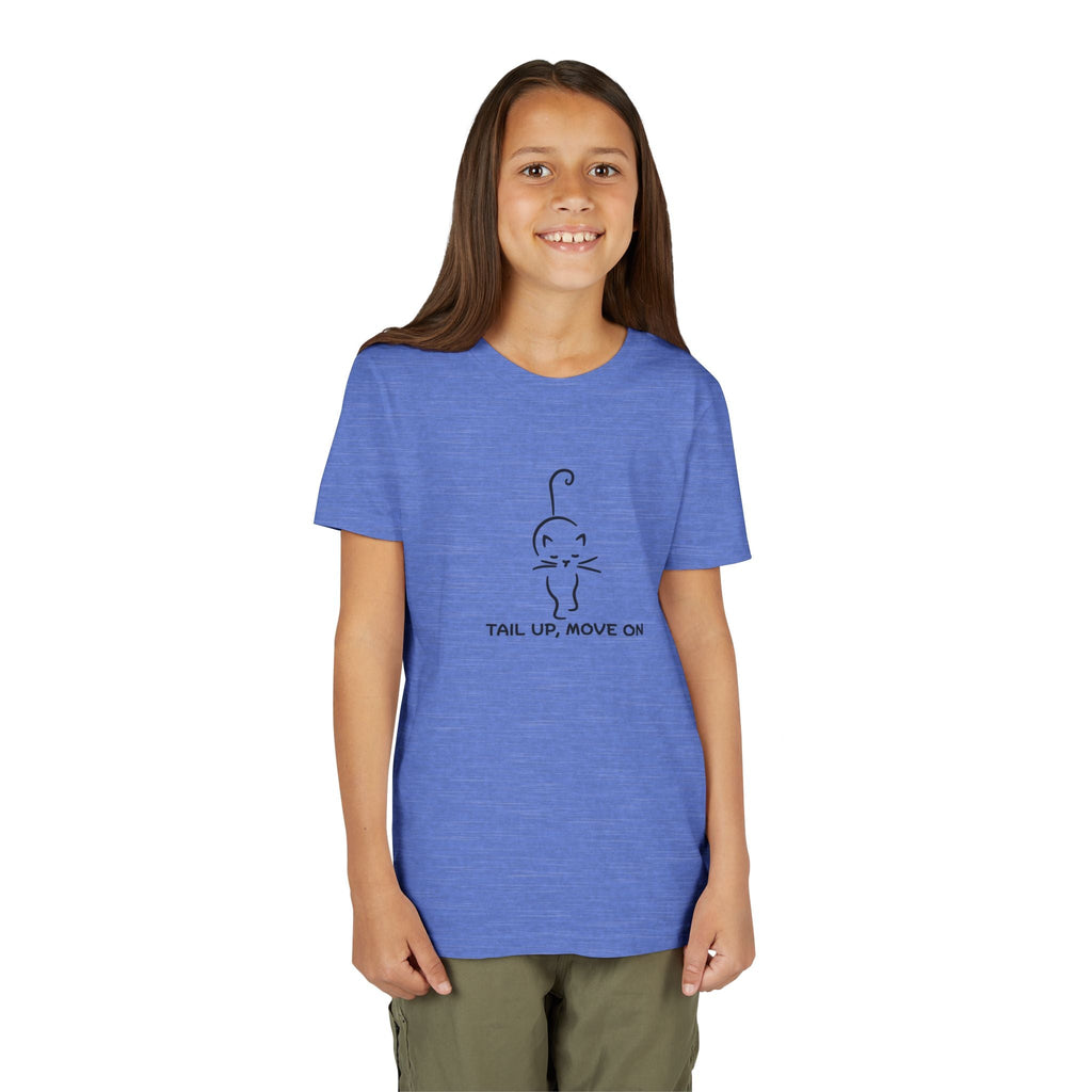 Tail Up, Move On Youth Tee – Small Human, Big Attitude - Clothing, Youth, Unisex, T-Shirt - EpiAl's Shop