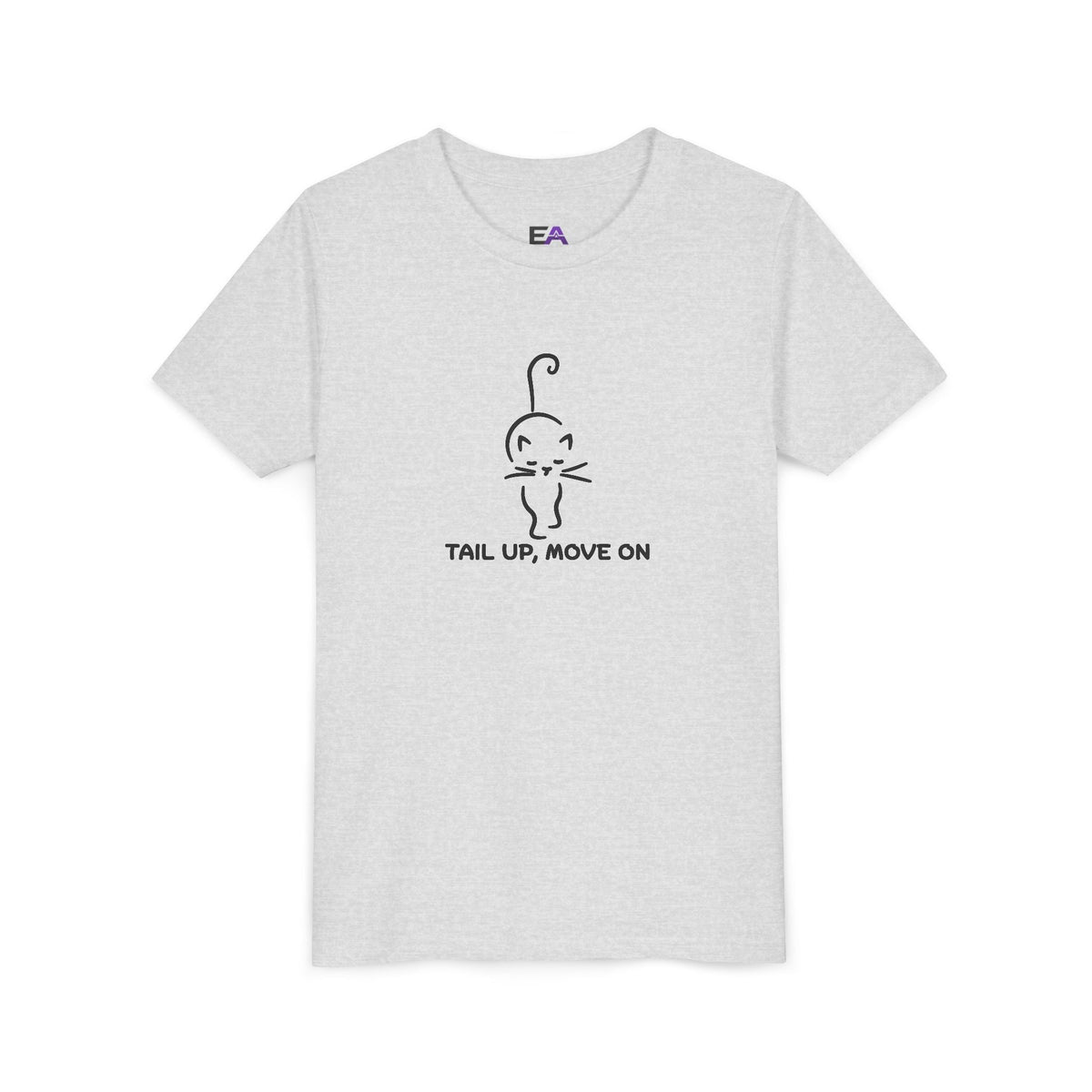 Tail Up, Move On Youth Tee – Small Human, Big Attitude - Clothing, Youth, Unisex, T-Shirt - EpiAl's Shop