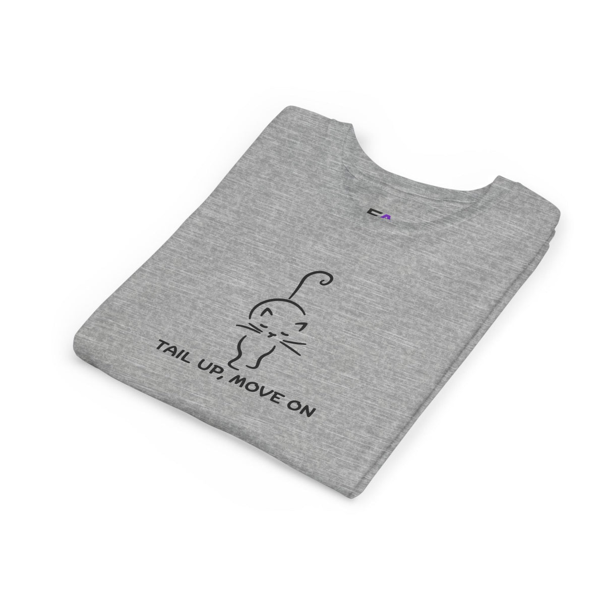 Tail Up, Move On Youth Tee – Small Human, Big Attitude - Clothing, Youth, Unisex, T-Shirt - EpiAl's Shop