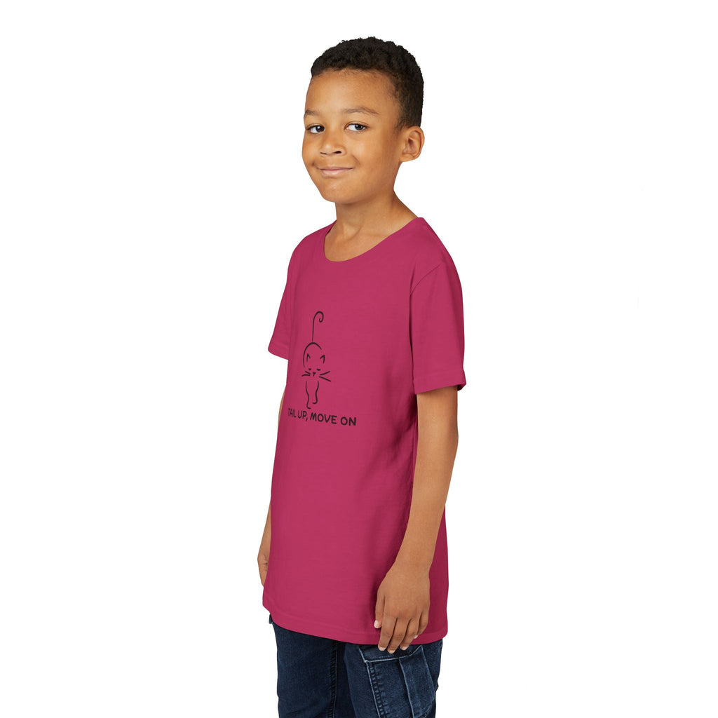 Tail Up, Move On Youth Tee – Small Human, Big Attitude - Clothing, Youth, Unisex, T-Shirt - EpiAl's Shop