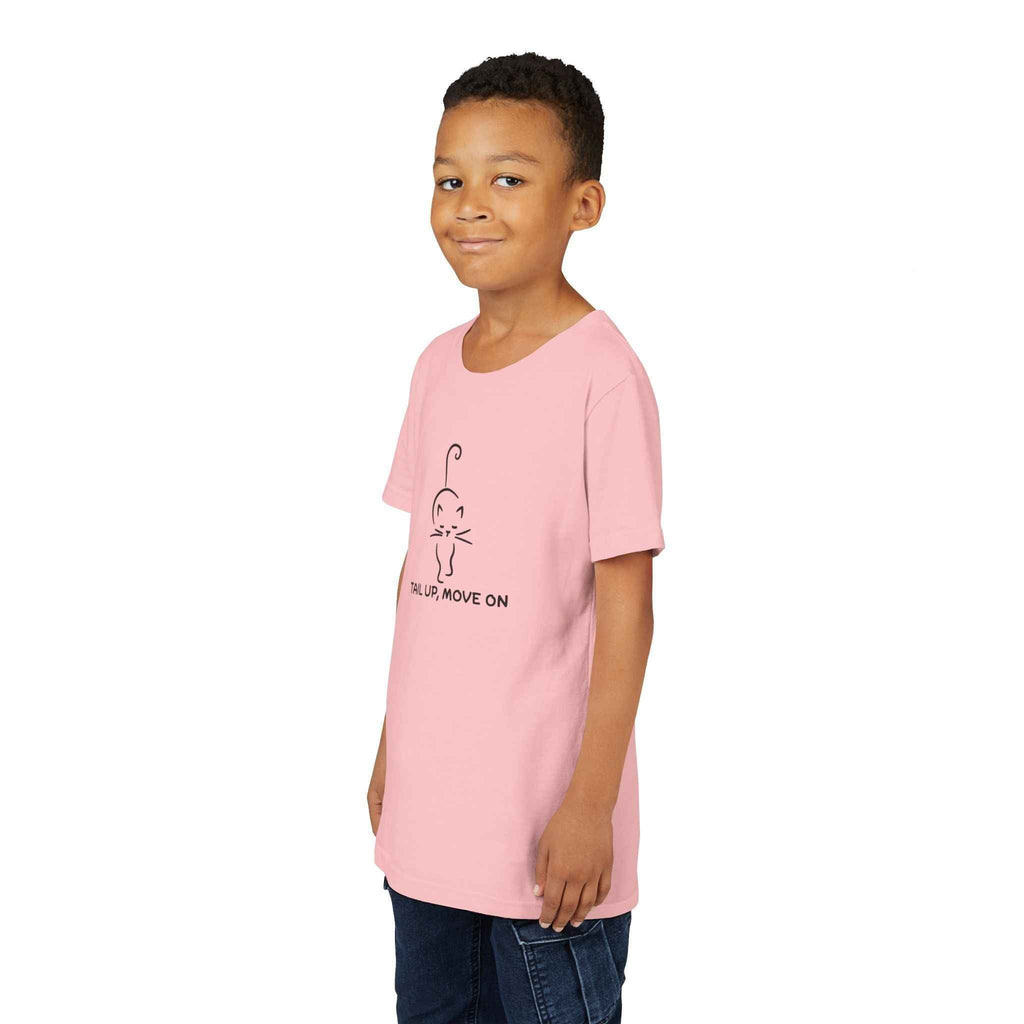 Tail Up, Move On Youth Tee – Small Human, Big Attitude - Clothing, Youth, Unisex, T-Shirt - EpiAl's Shop