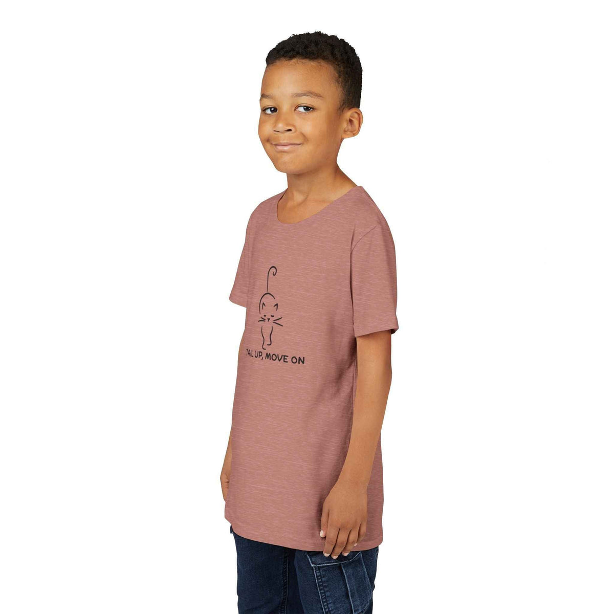 Tail Up, Move On Youth Tee – Small Human, Big Attitude - Clothing, Youth, Unisex, T-Shirt - EpiAl's Shop