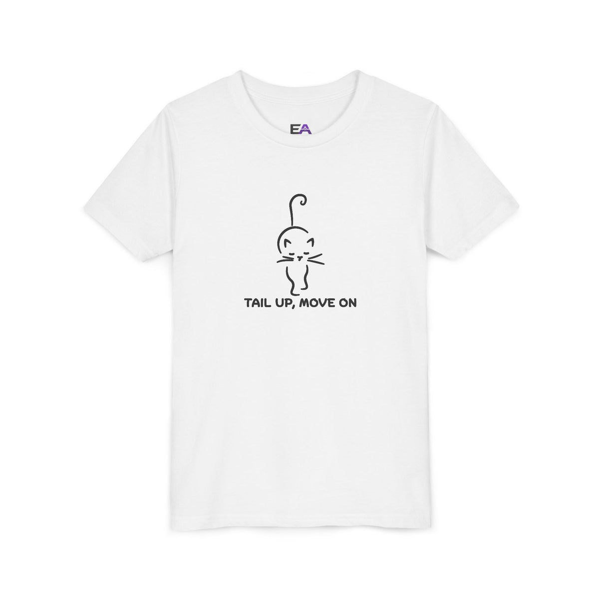 Tail Up, Move On Youth Tee – Small Human, Big Attitude - Clothing, Youth, Unisex, T-Shirt - EpiAl's Shop