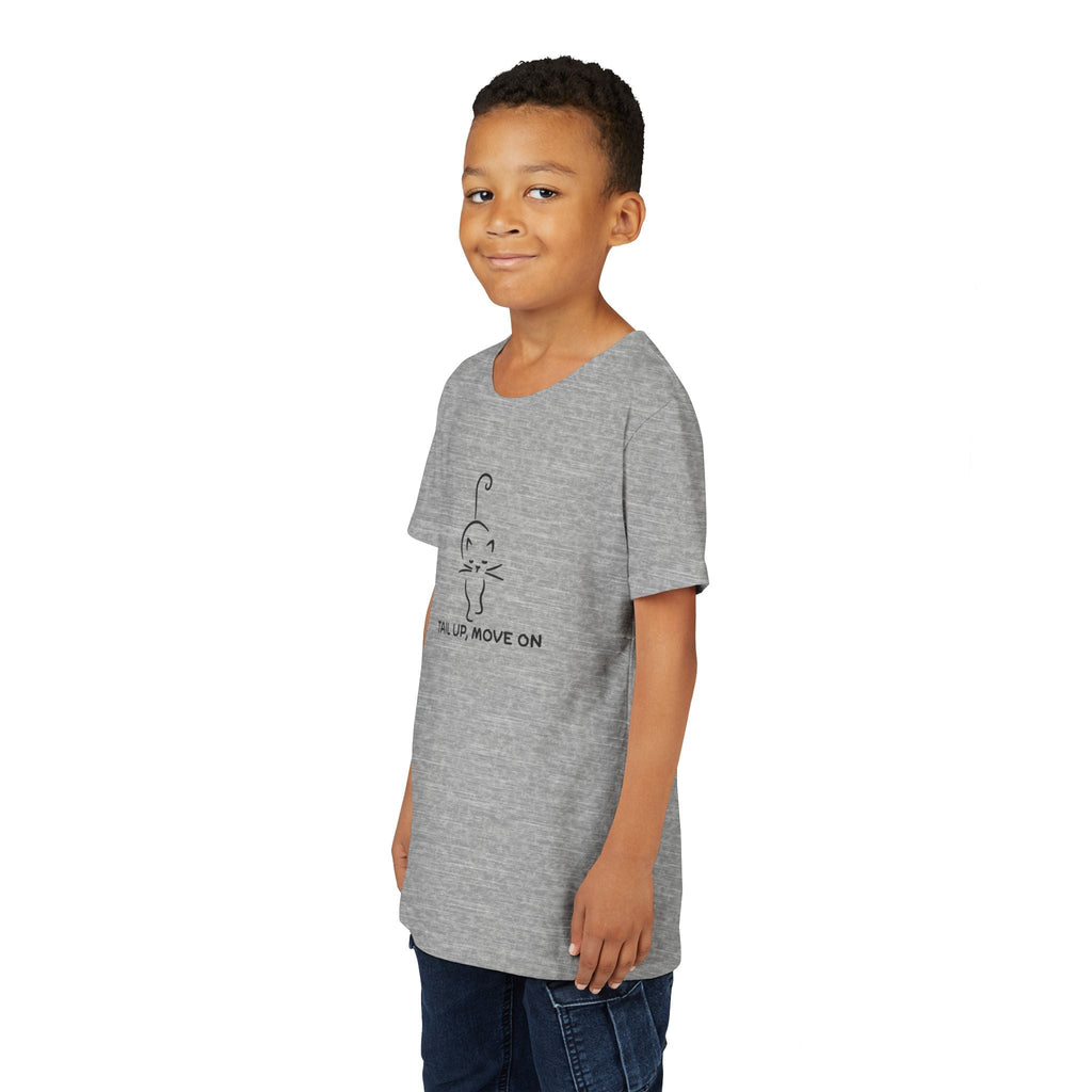 Tail Up, Move On Youth Tee – Small Human, Big Attitude - Clothing, Youth, Unisex, T-Shirt - EpiAl's Shop