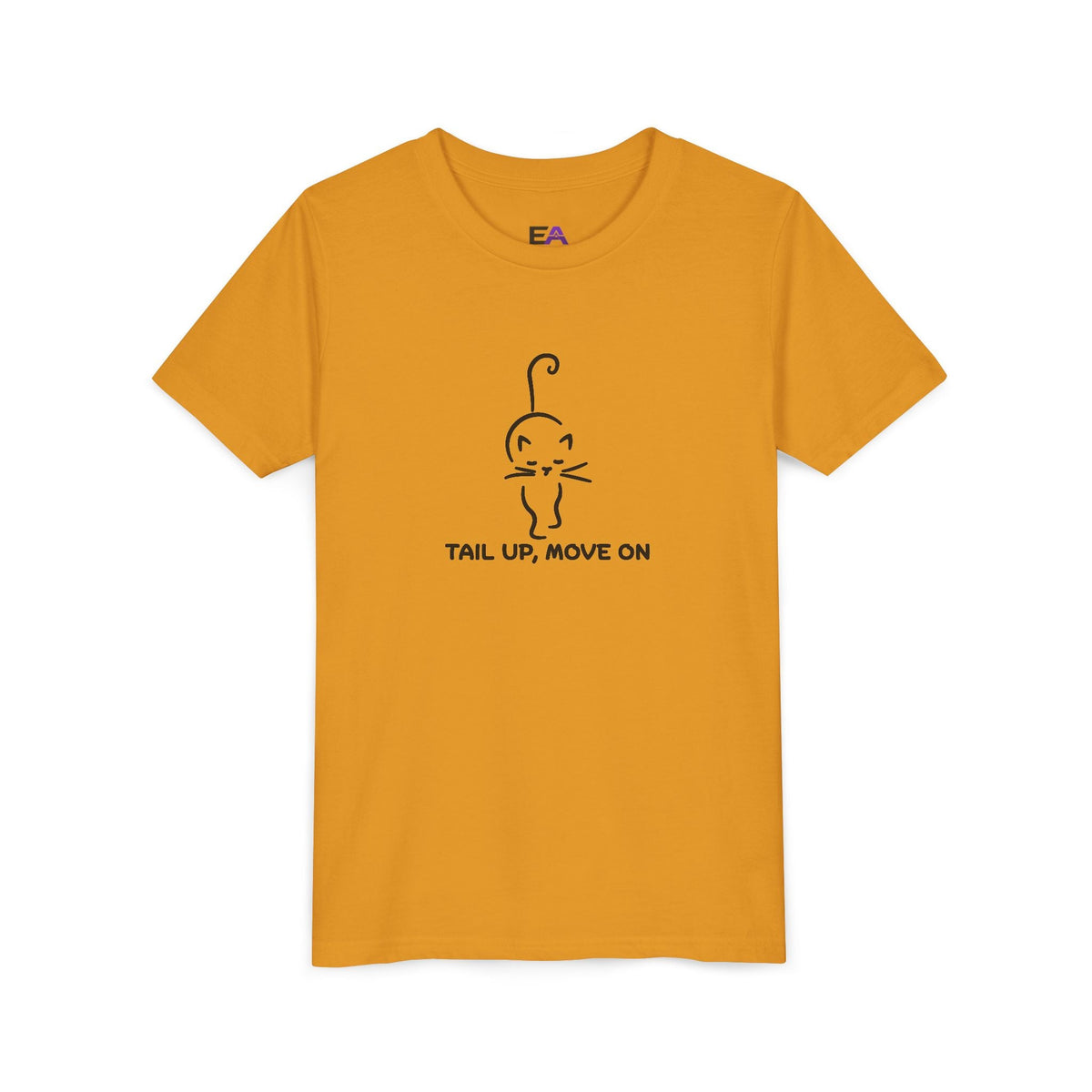 Tail Up, Move On Youth Tee – Small Human, Big Attitude - Clothing, Youth, Unisex, T-Shirt - EpiAl's Shop