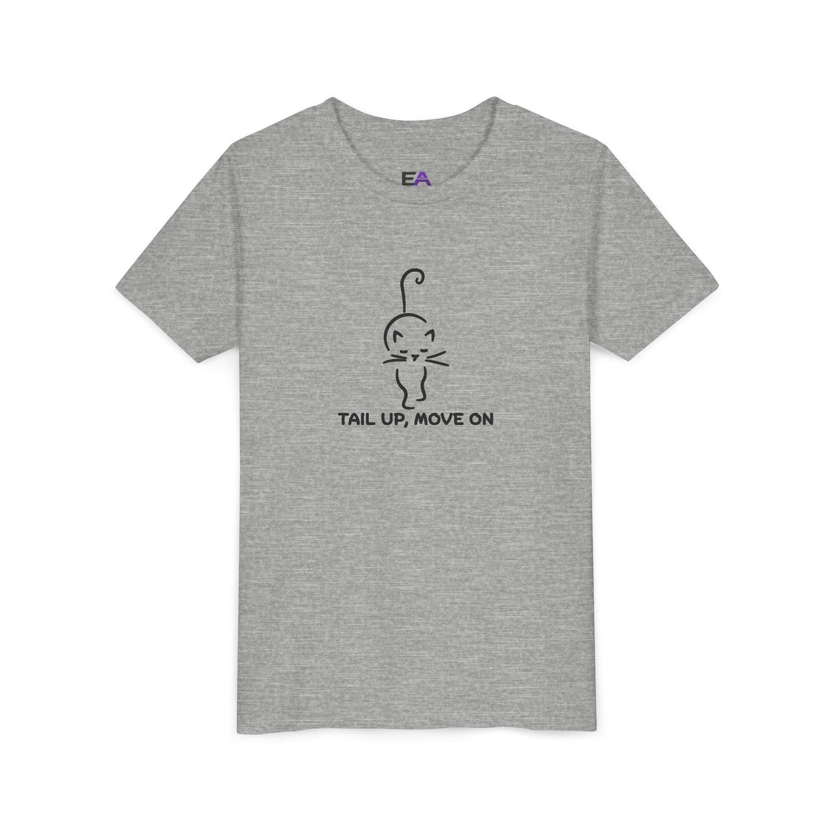 Tail Up, Move On Youth Tee – Small Human, Big Attitude - Clothing, Youth, Unisex, T-Shirt - EpiAl's Shop