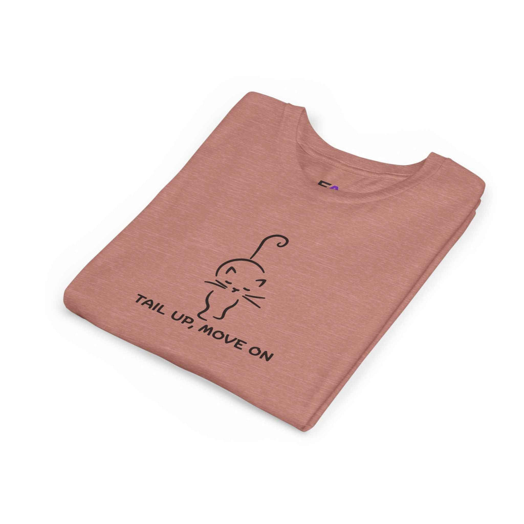 Tail Up, Move On Youth Tee – Small Human, Big Attitude - Clothing, Youth, Unisex, T-Shirt - EpiAl's Shop