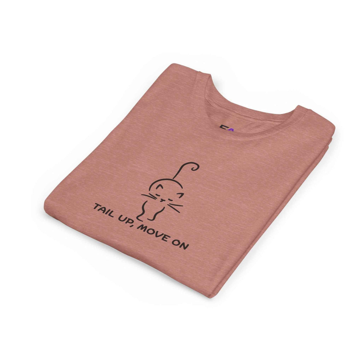 Tail Up, Move On Youth Tee – Small Human, Big Attitude - Clothing, Youth, Unisex, T-Shirt - EpiAl's Shop