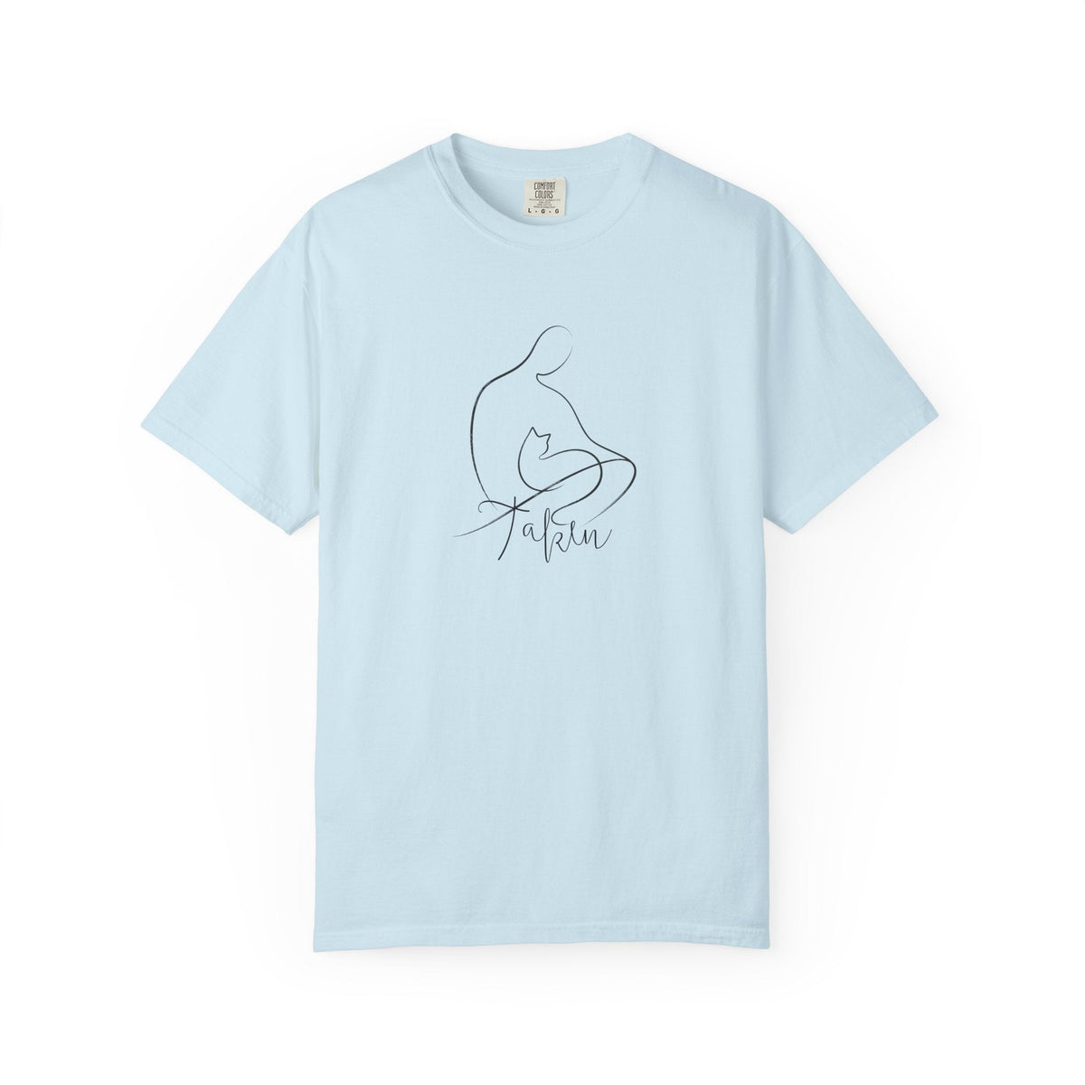 Taken | Abstract Person & Cat Line Art T-Shirt - Clothing, Unisex, T-Shirts - EpiAl's Shop