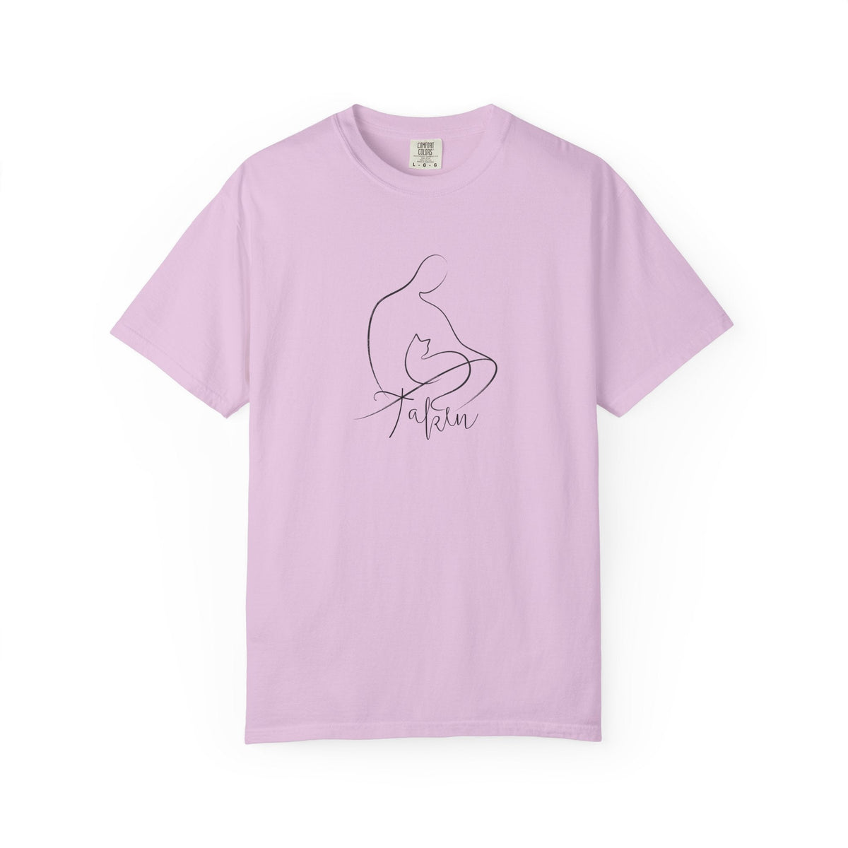 Taken | Abstract Person & Cat Line Art T-Shirt - Clothing, Unisex, T-Shirts - EpiAl's Shop