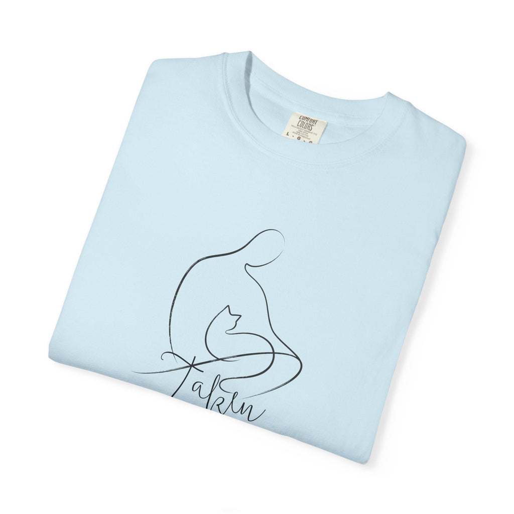 Taken | Abstract Person & Cat Line Art T-Shirt - Clothing, Unisex, T-Shirts - EpiAl's Shop
