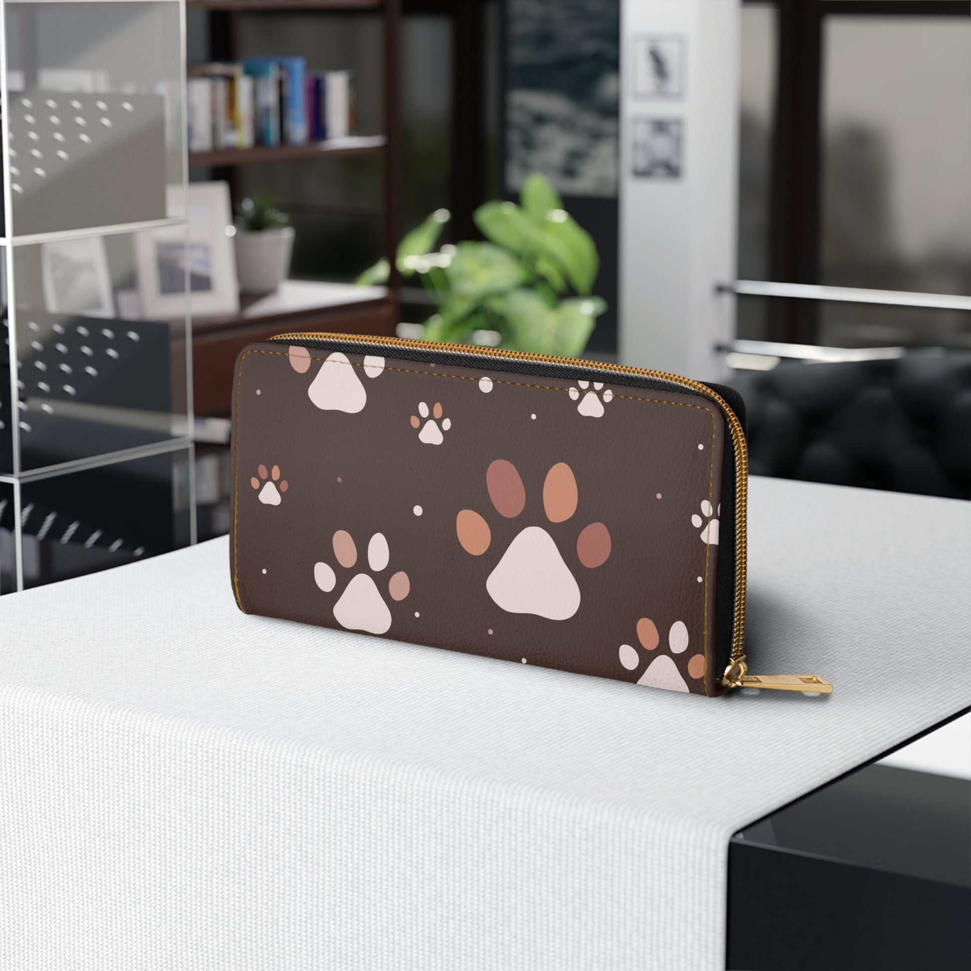 Tan Paws Zipper Wallet - Accessories - Epileptic Al’s Shop