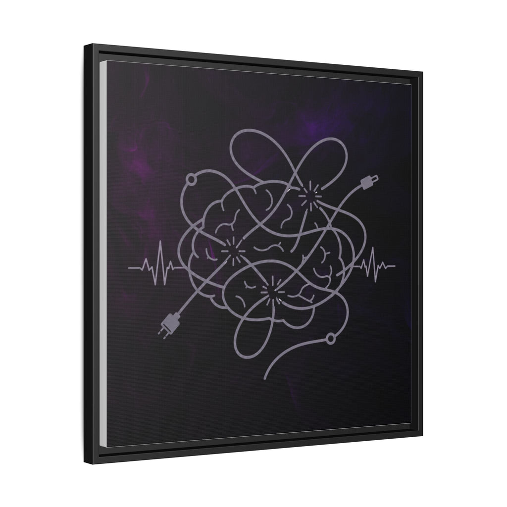 Tangled Brain Epilepsy Awareness Framed Canvas Print - Decor, Artwork, Prints - EpiAl's Shop