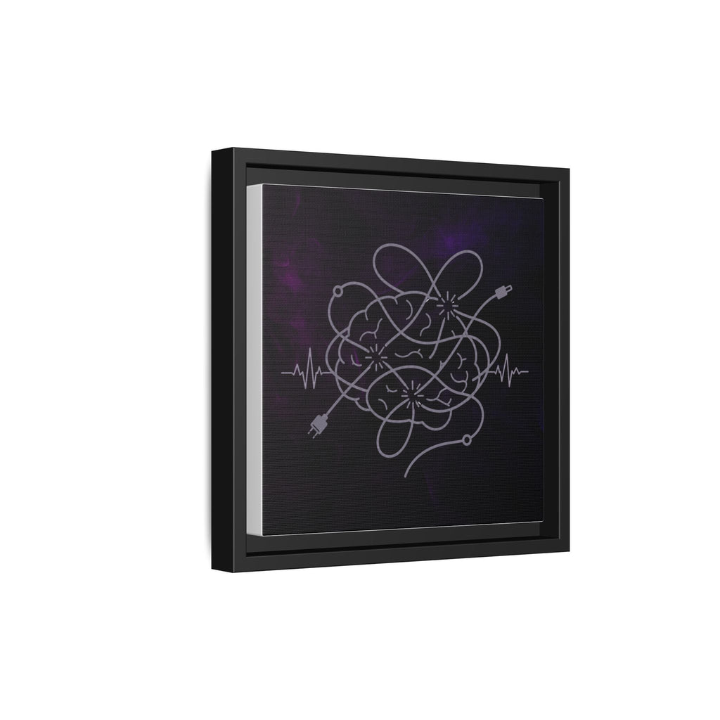 Tangled Brain Epilepsy Awareness Framed Canvas Print - Decor, Artwork, Prints - EpiAl's Shop