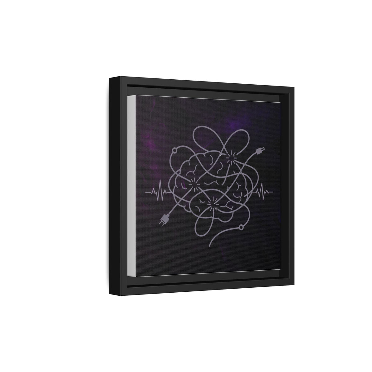 Tangled Brain Epilepsy Awareness Framed Canvas Print - Decor, Artwork, Prints - EpiAl's Shop