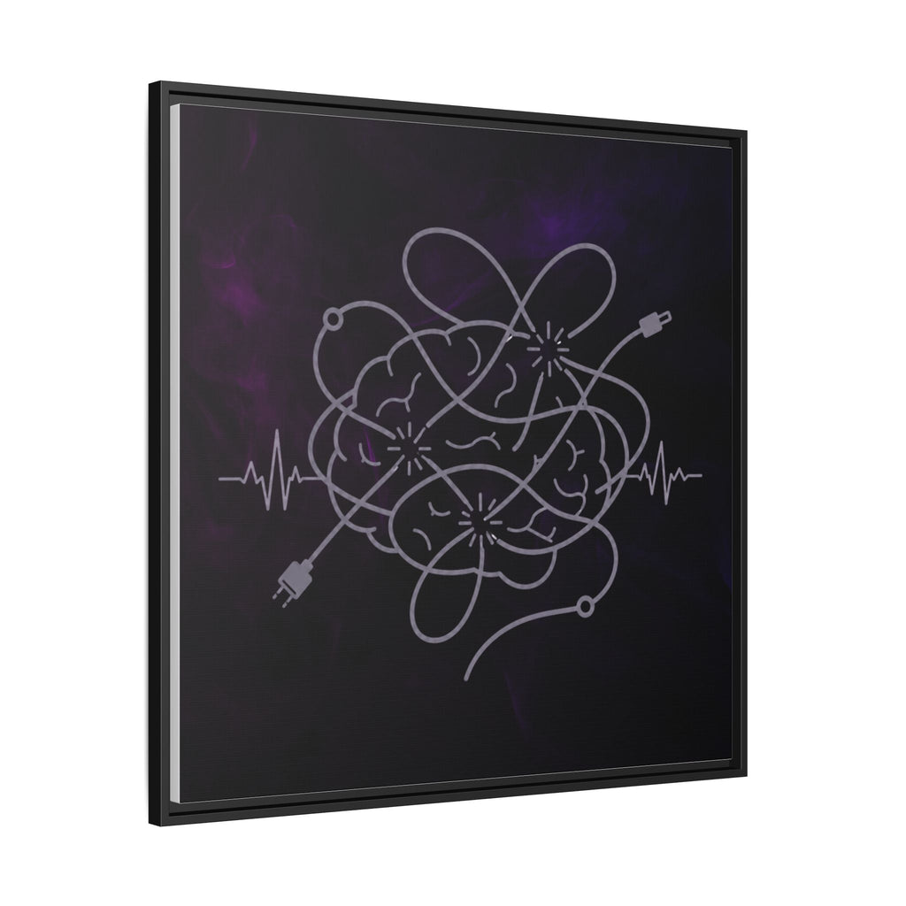 Tangled Brain Epilepsy Awareness Framed Canvas Print - Decor, Artwork, Prints - EpiAl's Shop