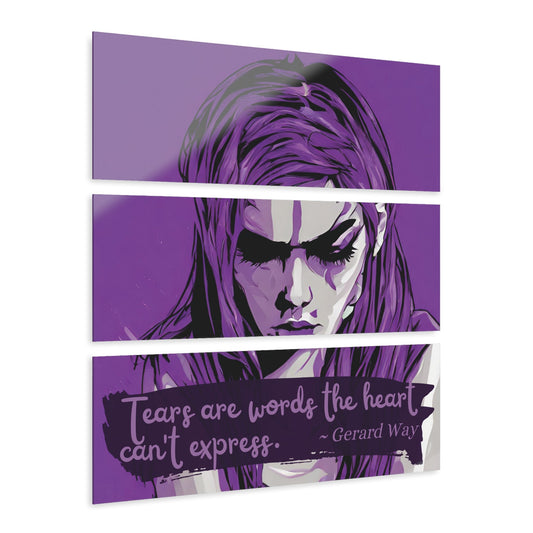 Tears Acrylic Prints (Triptych) - Home Decor - Epileptic Al’s Shop