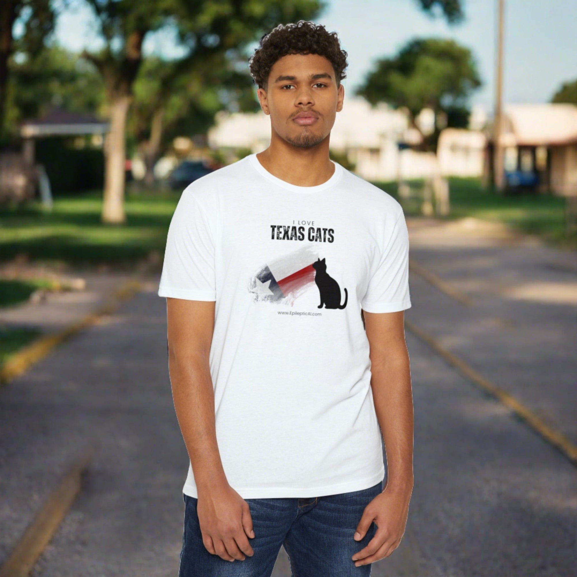 Texas Cats Unisex CVC Jersey T - shirt - T - Shirt - Epileptic Al’s Shop