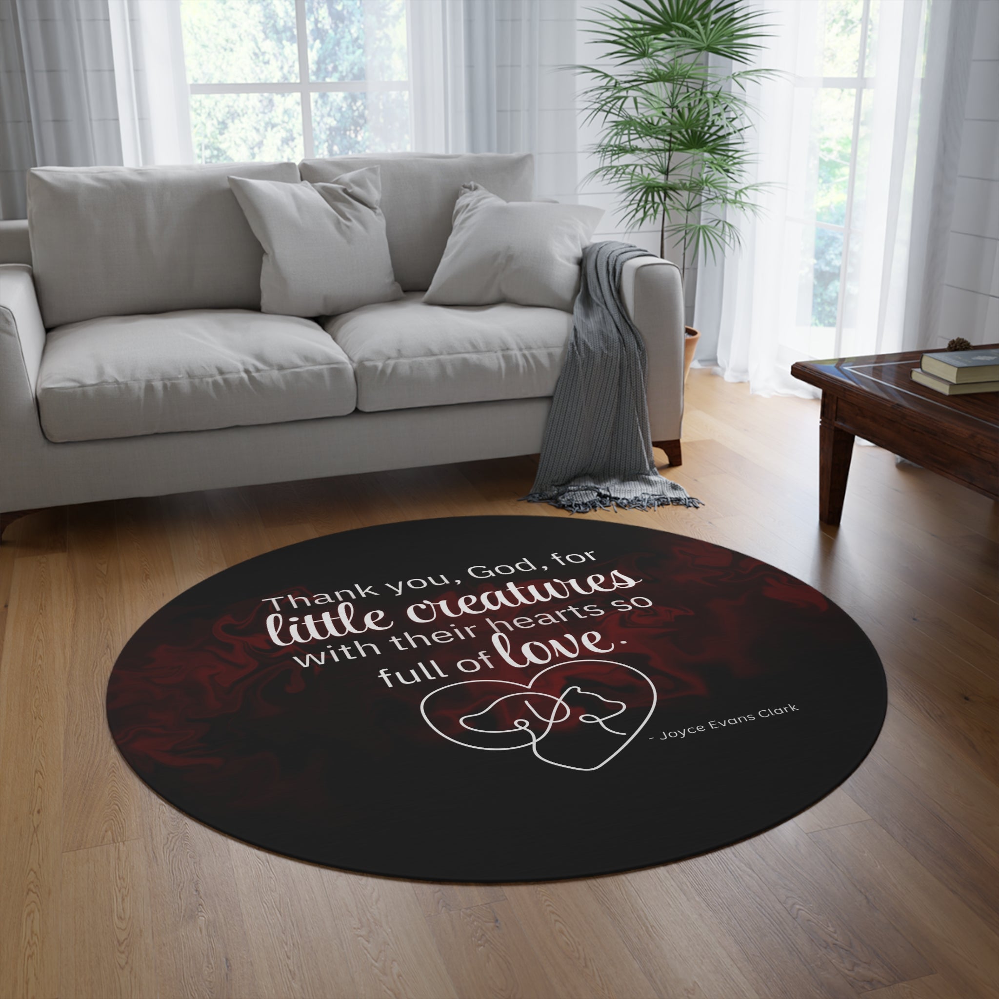 Thank You God Round Rug - Heartfelt Design for Pet Lovers - Decor, Home, Rugs & Doormats - EpiAl's Shop
