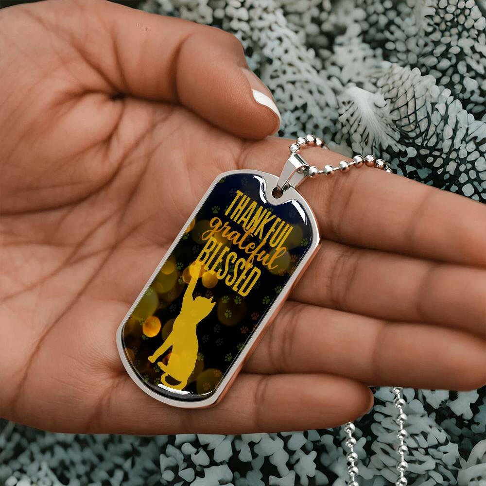 Thankful Grateful Blessed Necklace - Jewelry - Epileptic Al’s Shop