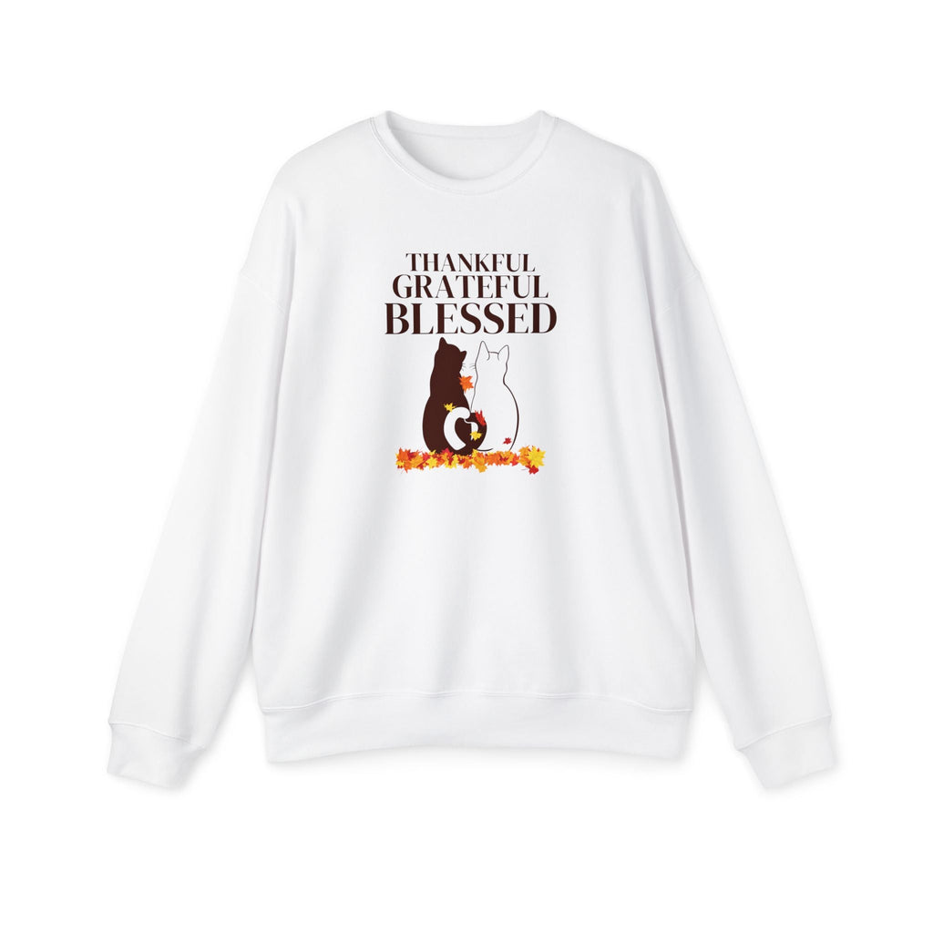 Thankful Grateful Blessed Unisex Drop Shoulder Sweatshirt - Sweatshirt - Epileptic Al’s Shop
