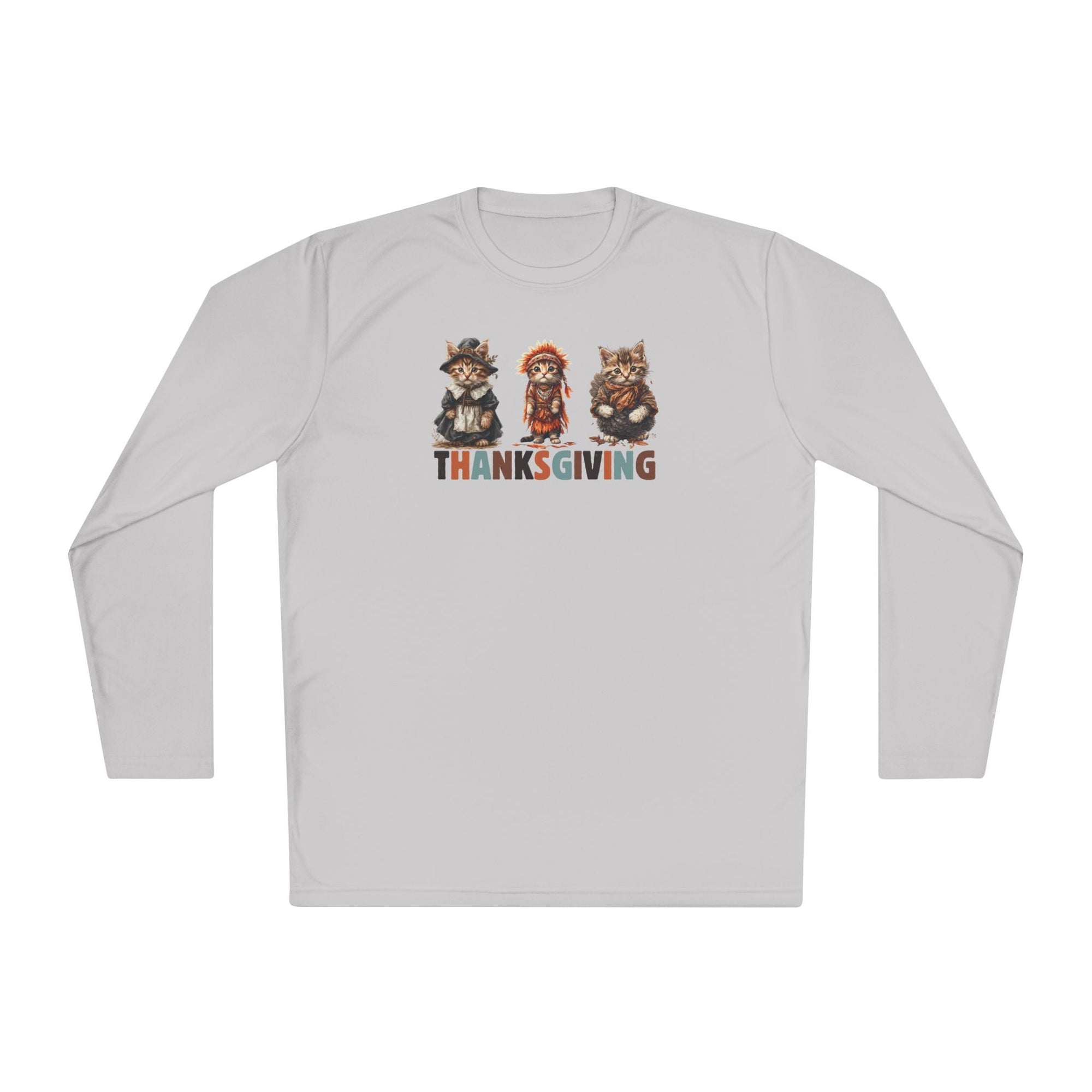 Thanksgiving Cat Themed Unisex Long Sleeve Tee - Clothing, T-shirts, Long - Sleeve - EpiAl's Shop