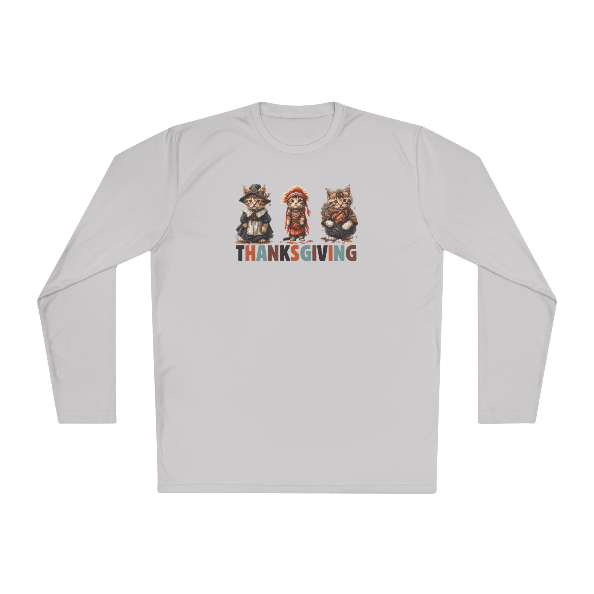 Thanksgiving Cat Themed Unisex Long Sleeve Tee - Clothing, T-shirts, Long - Sleeve - EpiAl's Shop