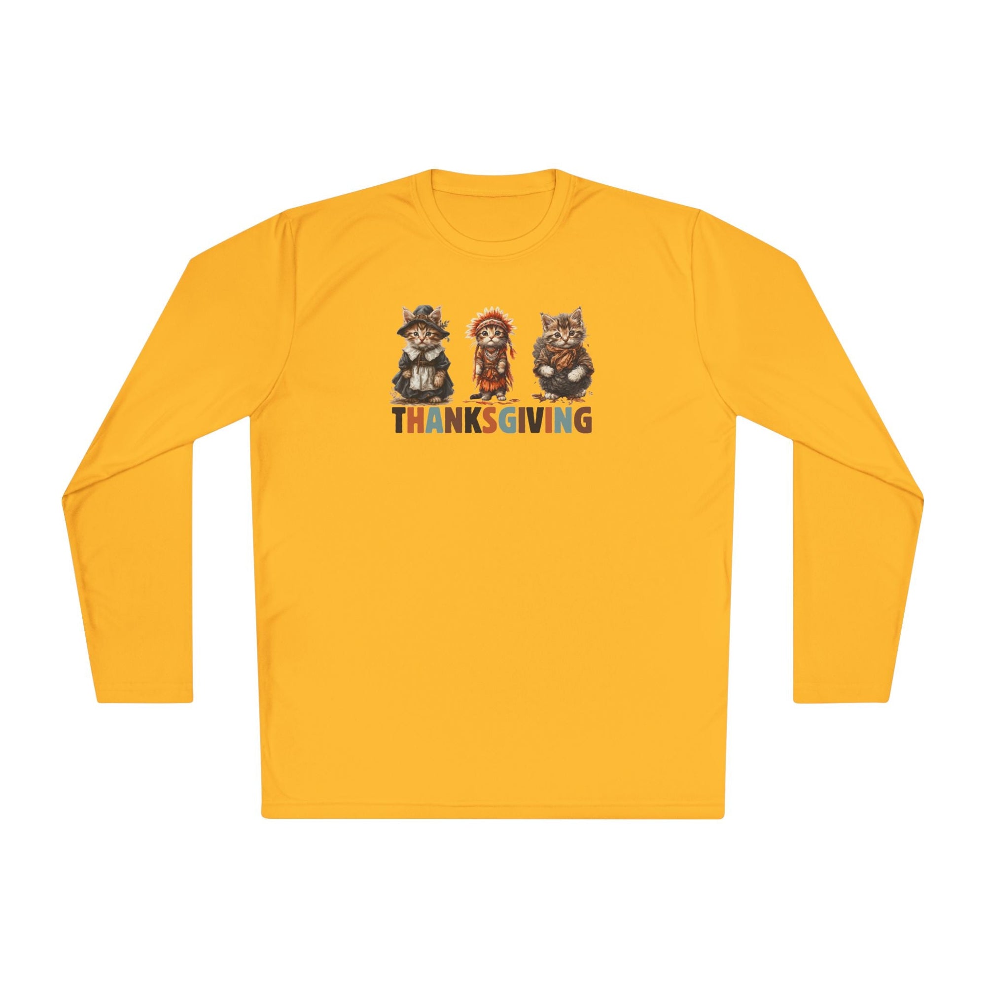 Thanksgiving Cat Themed Unisex Long Sleeve Tee - Clothing, T-shirts, Long - Sleeve - EpiAl's Shop