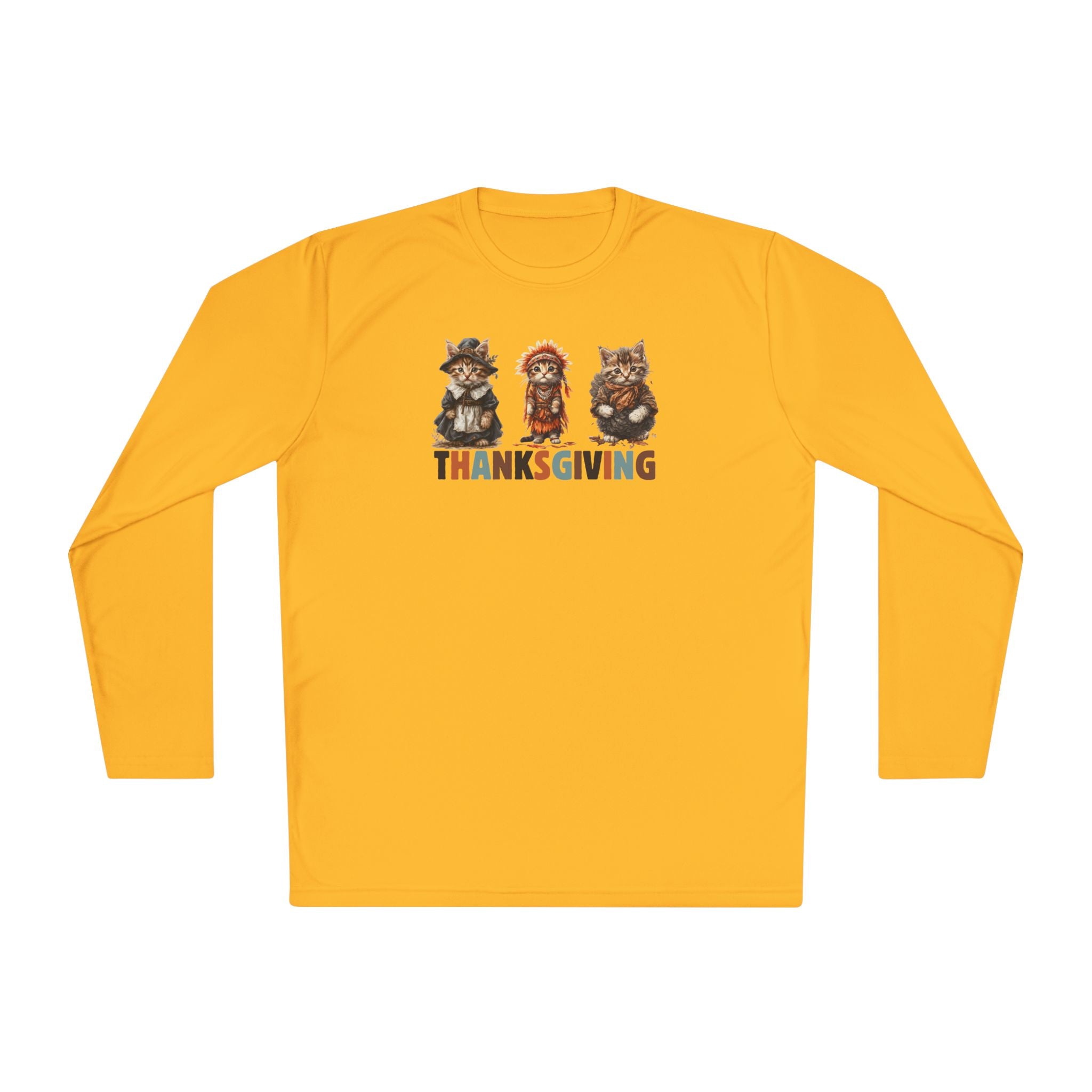 Thanksgiving Cat Themed Unisex Long Sleeve Tee - Clothing, T-shirts, Long - Sleeve - EpiAl's Shop