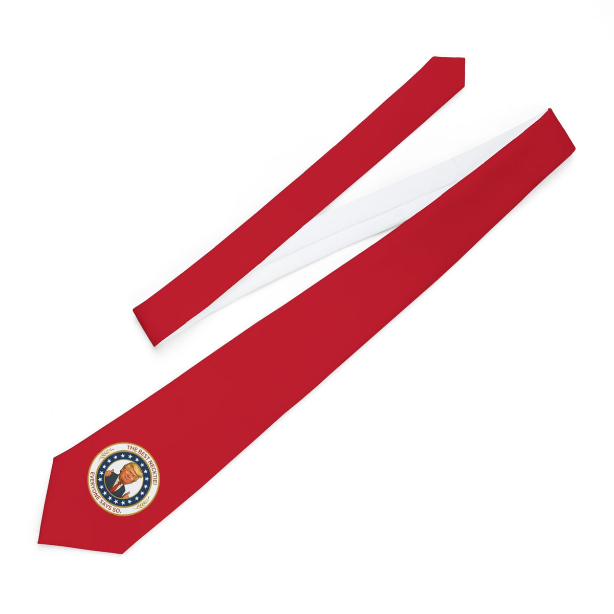 The Best Necktie – Faux Seal Political Parody (Red) - Clothing, Men, Neckties - EpiAl's Shop