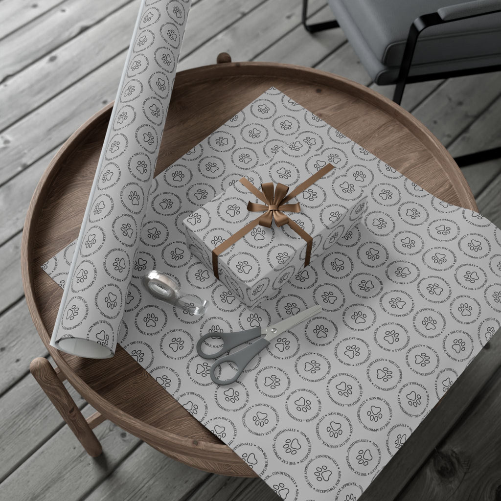 The Cat Approves Gift Wrap Paper (Cat-Themed Humor) - Gift Wrap, Paper - EpiAl's Shop