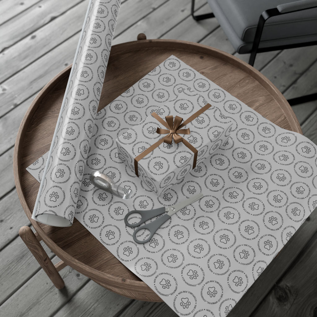 The Cat Approves Gift Wrap Paper (Cat-Themed Humor) - Gift Wrap, Paper - EpiAl's Shop