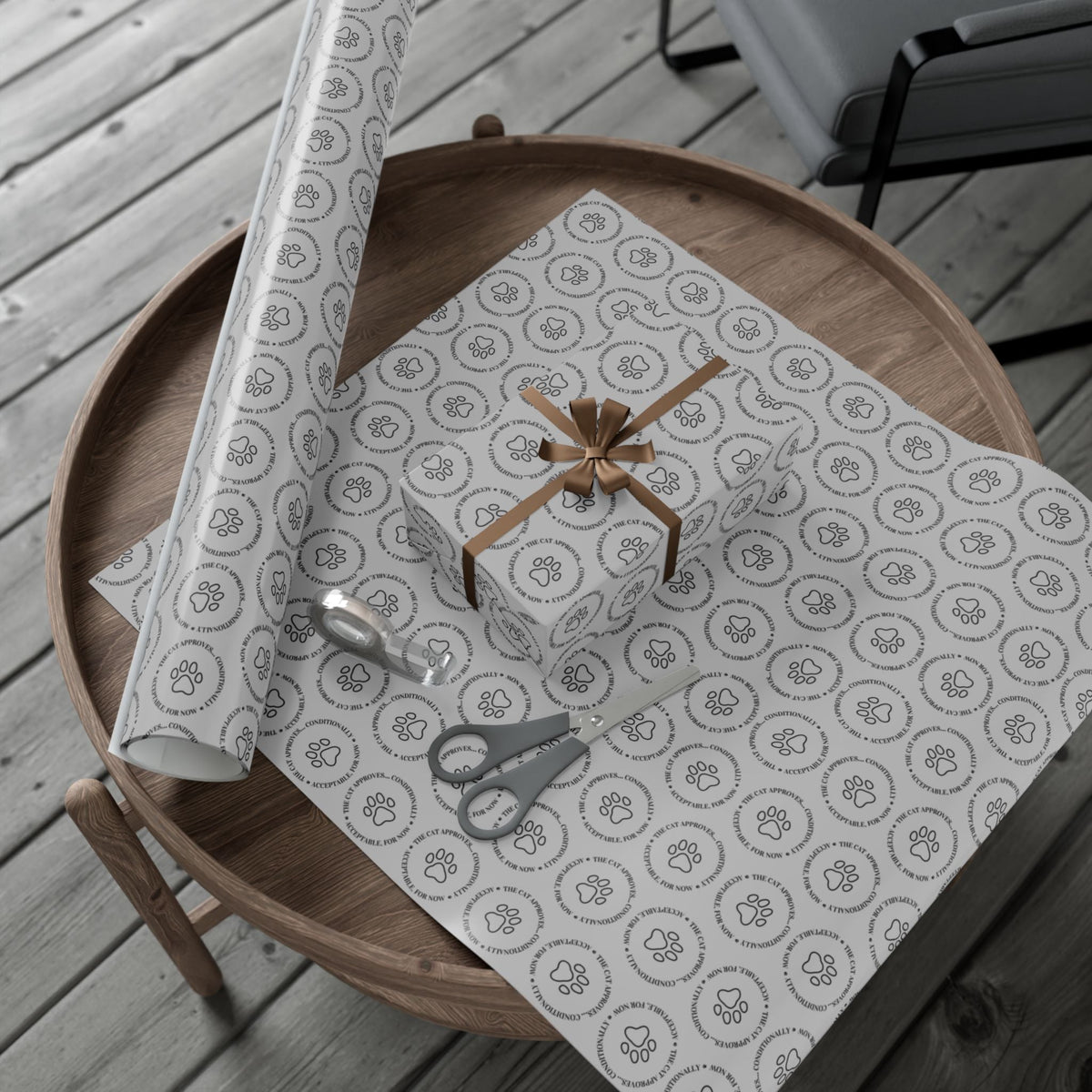 The Cat Approves Gift Wrap Paper (Cat-Themed Humor) - Gift Wrap, Paper - EpiAl's Shop