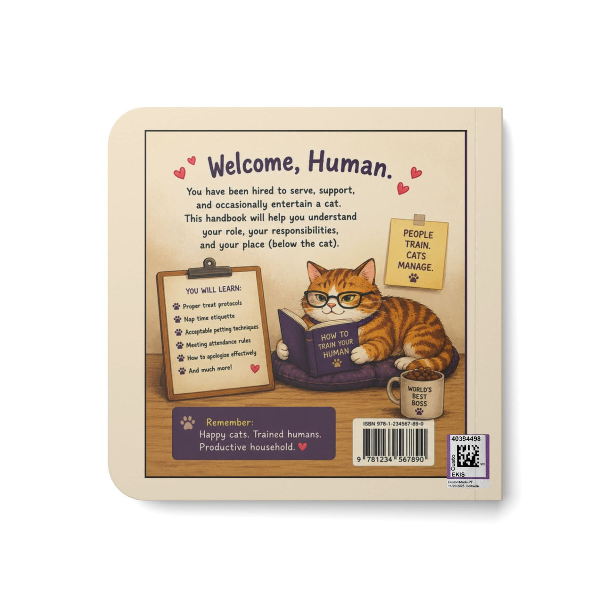 The Cat Employee Handbook Board Book – A Human’s Guide to Working for Cats - Books, Board - EpiAl's Shop