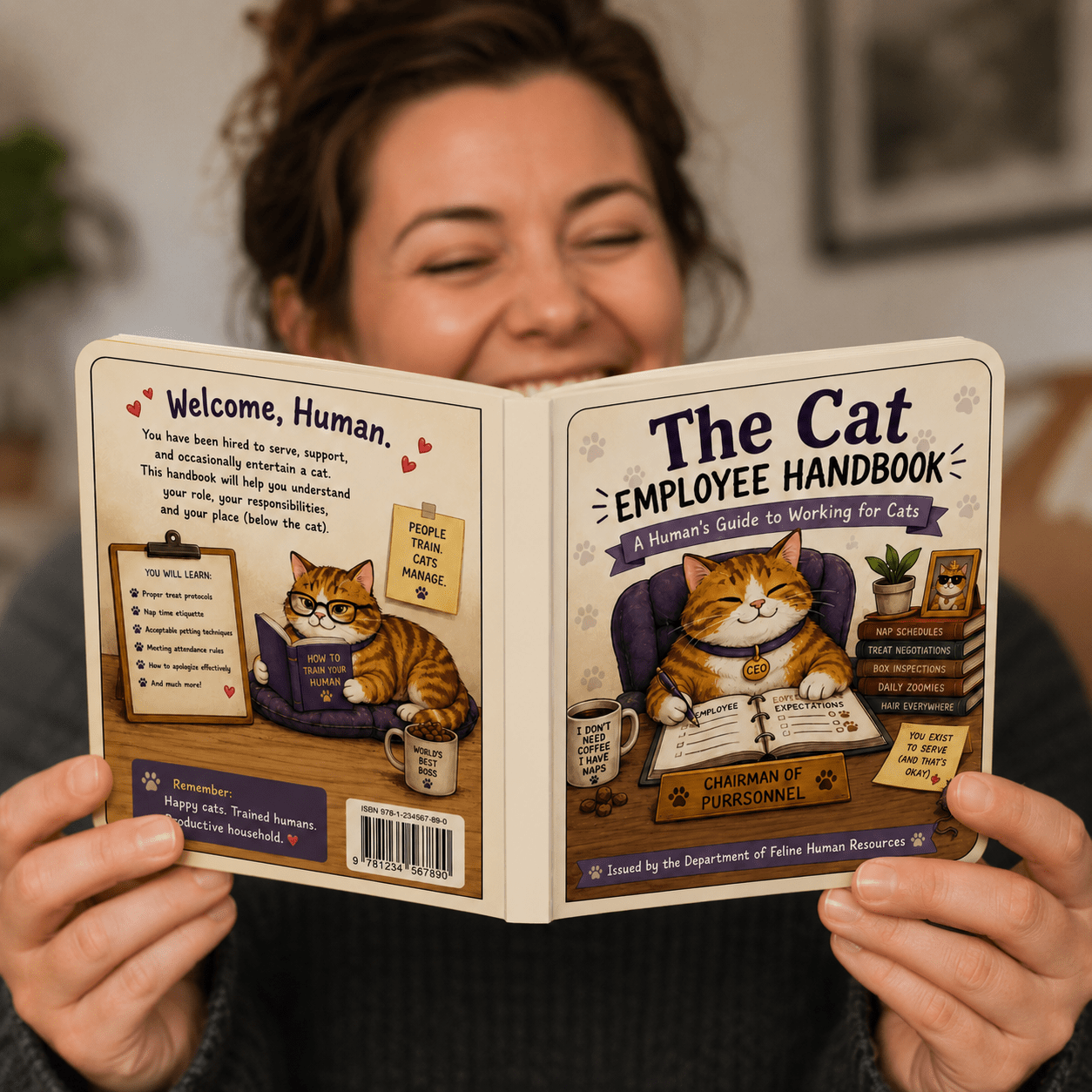 The Cat Employee Handbook Board Book – A Human’s Guide to Working for Cats - Books, Board - EpiAl's Shop