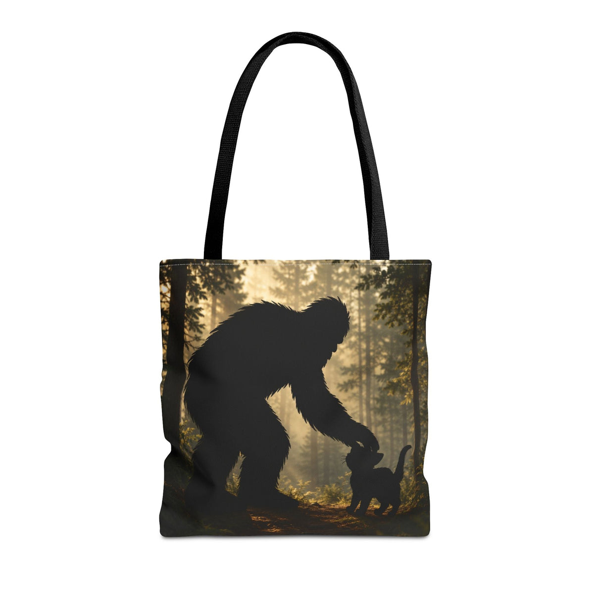 The Cat Saw It, Too Bigfoot & Cat Tote Bag - Bags, Tote - EpiAl's Shop