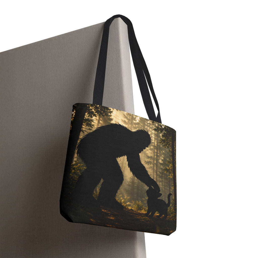 The Cat Saw It, Too Bigfoot & Cat Tote Bag - Bags, Tote - EpiAl's Shop