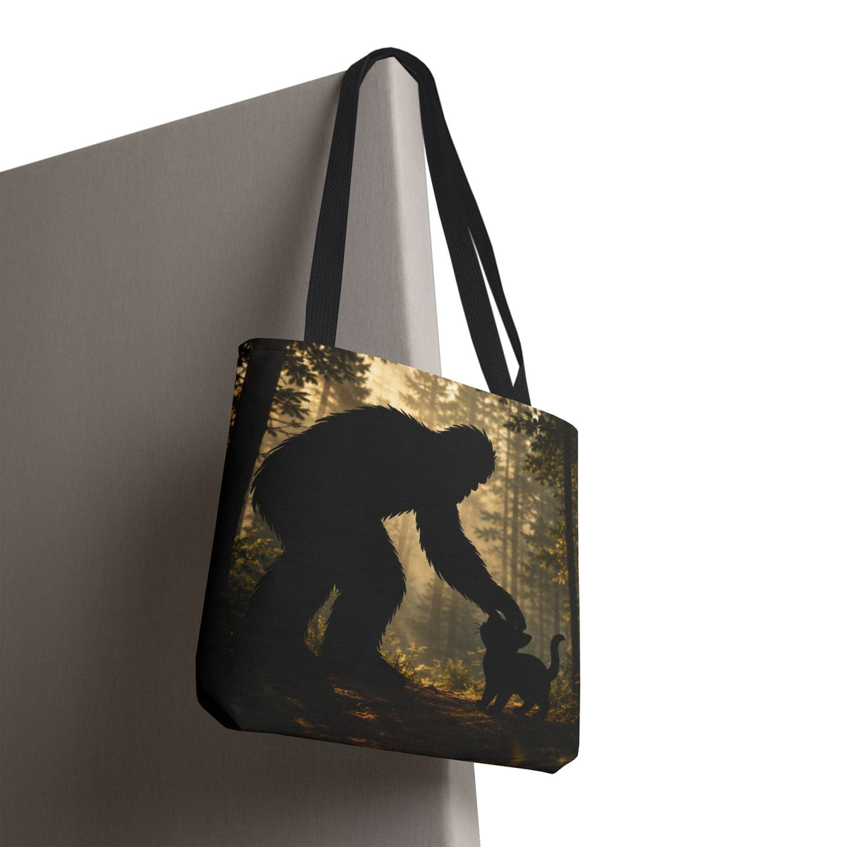 The Cat Saw It, Too Bigfoot & Cat Tote Bag - Bags, Tote - EpiAl's Shop