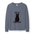 The Cat Saw It, Too Halloween Black Cat Lightweight Sweatshirt - Clothing, Unisex, Sweatshirts - EpiAl's Shop