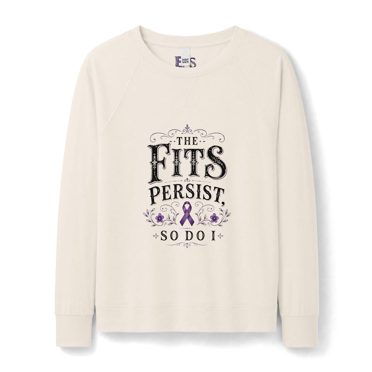 The Fits Persist, So Do I Victorian Epilepsy Awareness Crewneck Sweatshirt - Clothing, Unisex, Sweatshirts - EpiAl's Shop