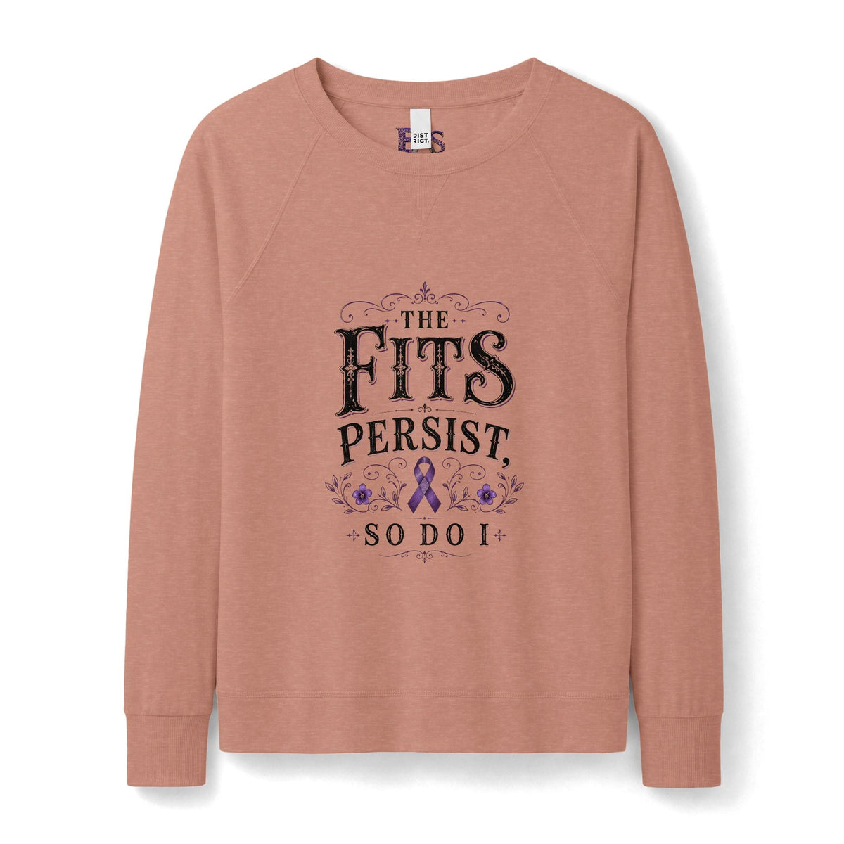 The Fits Persist, So Do I Victorian Epilepsy Awareness Crewneck Sweatshirt - Clothing, Unisex, Sweatshirts - EpiAl's Shop