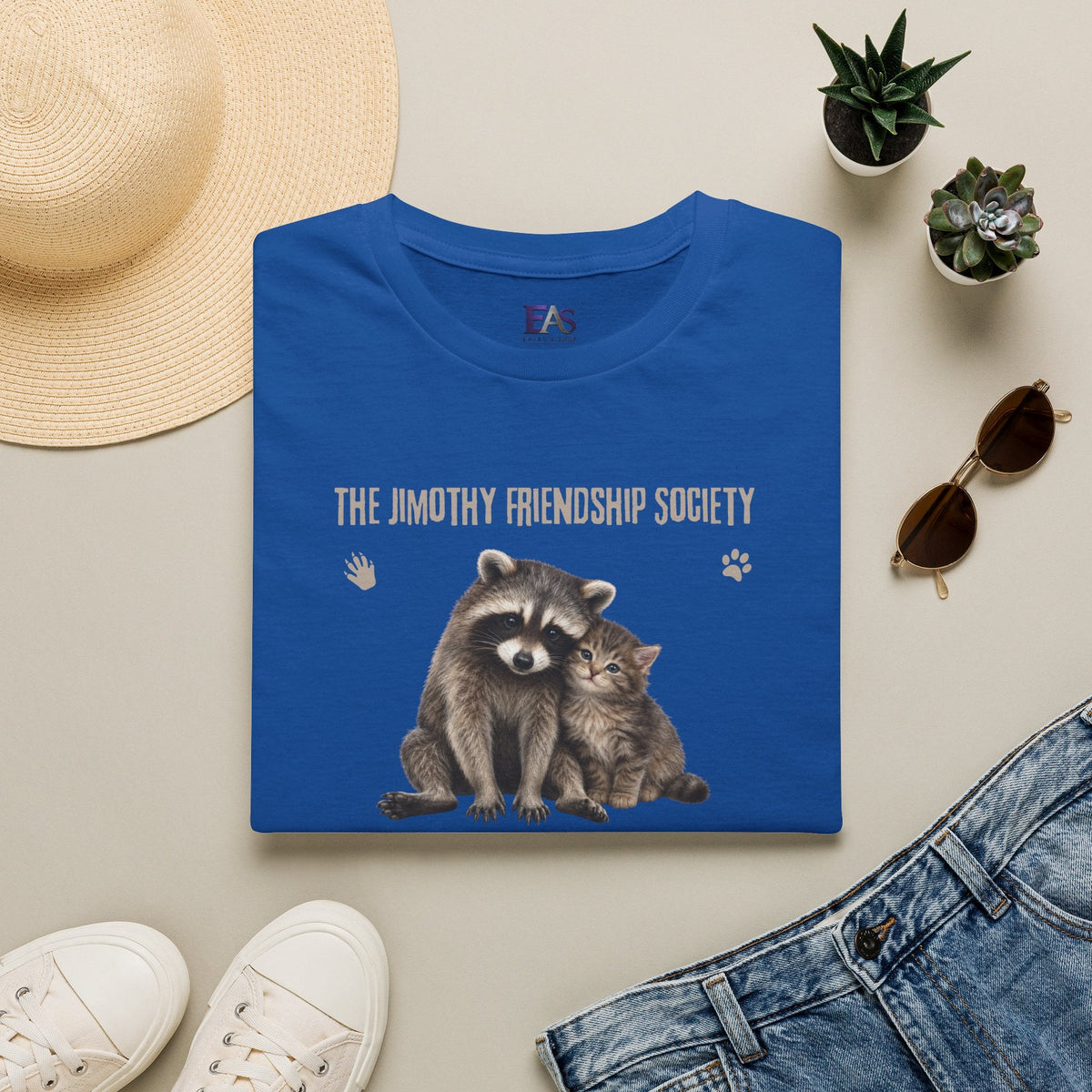 The Jimothy Friendship Society T-Shirt | Raccoon and Kitten Tee - Clothing, Unisex, T-Shirts - EpiAl's Shop