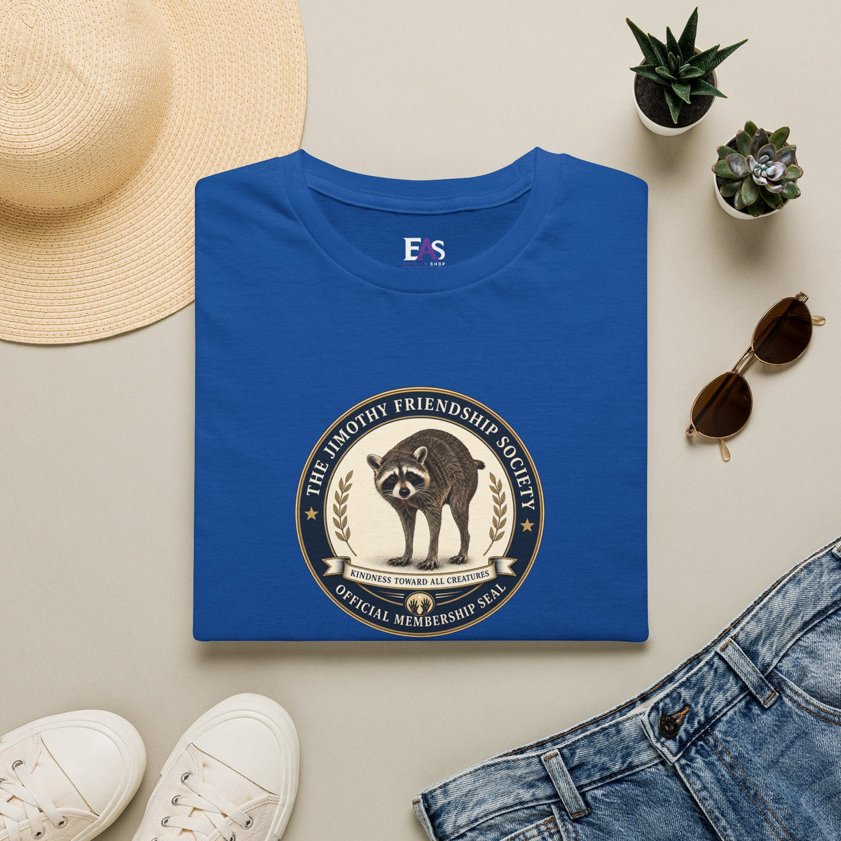 The Jimothy Friendship Society T-Shirt | Raccoon Membership Seal Tee - Clothing, Unisex, T-Shirts - EpiAl's Shop