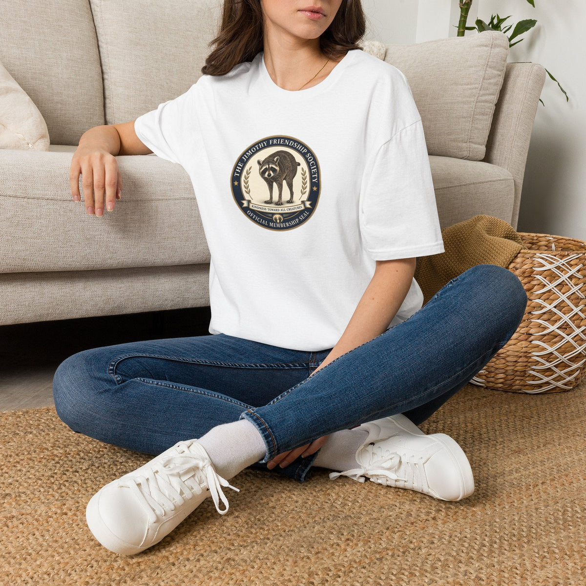 The Jimothy Friendship Society T-Shirt | Raccoon Membership Seal Tee - Clothing, Unisex, T-Shirts - EpiAl's Shop