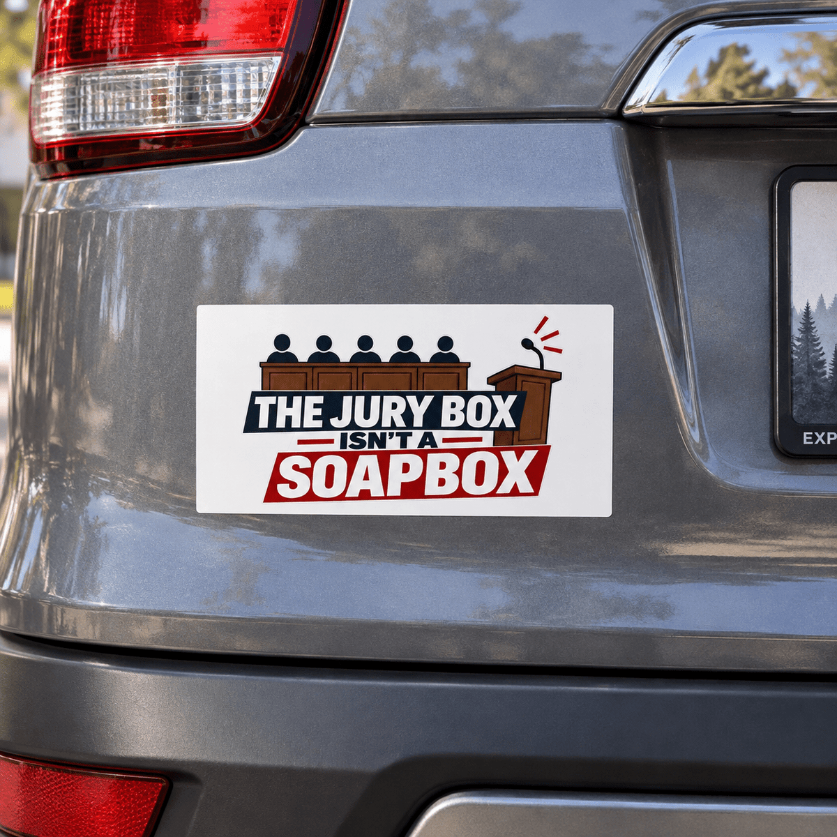 The Jury Box Isn’t a Soapbox Bumper Sticker - Decals & Stickers - EpiAl's Shop