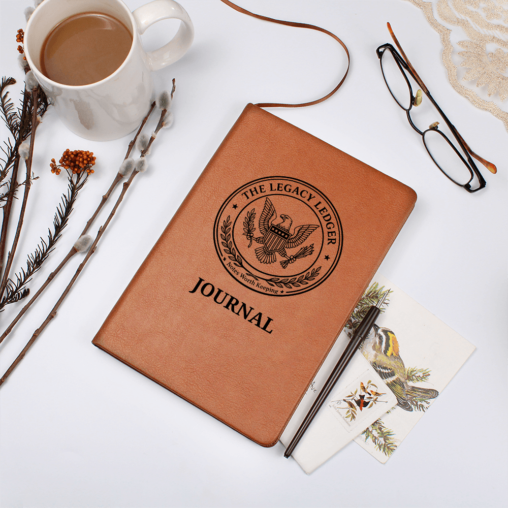 The Legacy Ledger Journal | Vintage Faux Seal Vegan Leather Notebook - Paper Products, Notebooks and Journals - EpiAl's Shop