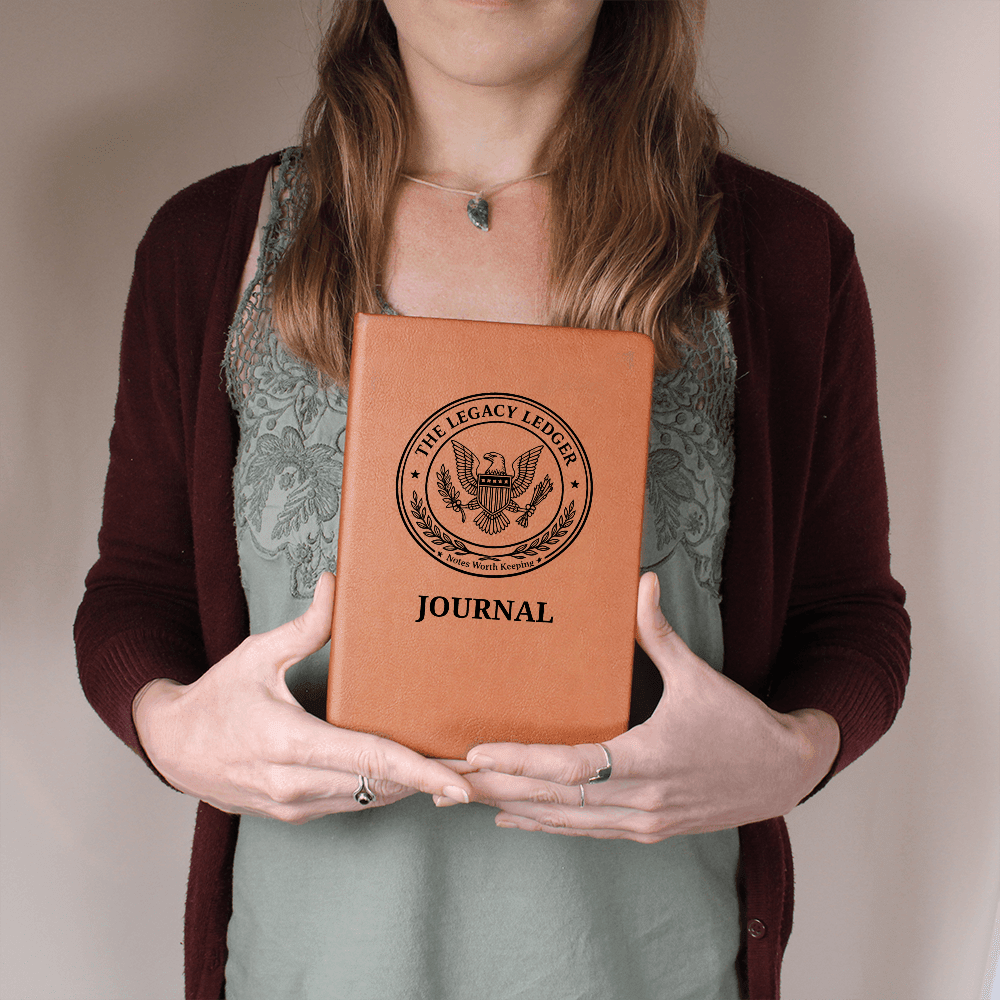 The Legacy Ledger Journal | Vintage Faux Seal Vegan Leather Notebook - Paper Products, Notebooks and Journals - EpiAl's Shop