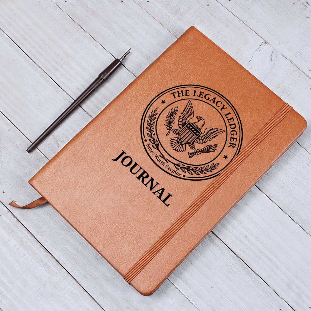 The Legacy Ledger Journal | Vintage Faux Seal Vegan Leather Notebook - Paper Products, Notebooks and Journals - EpiAl's Shop