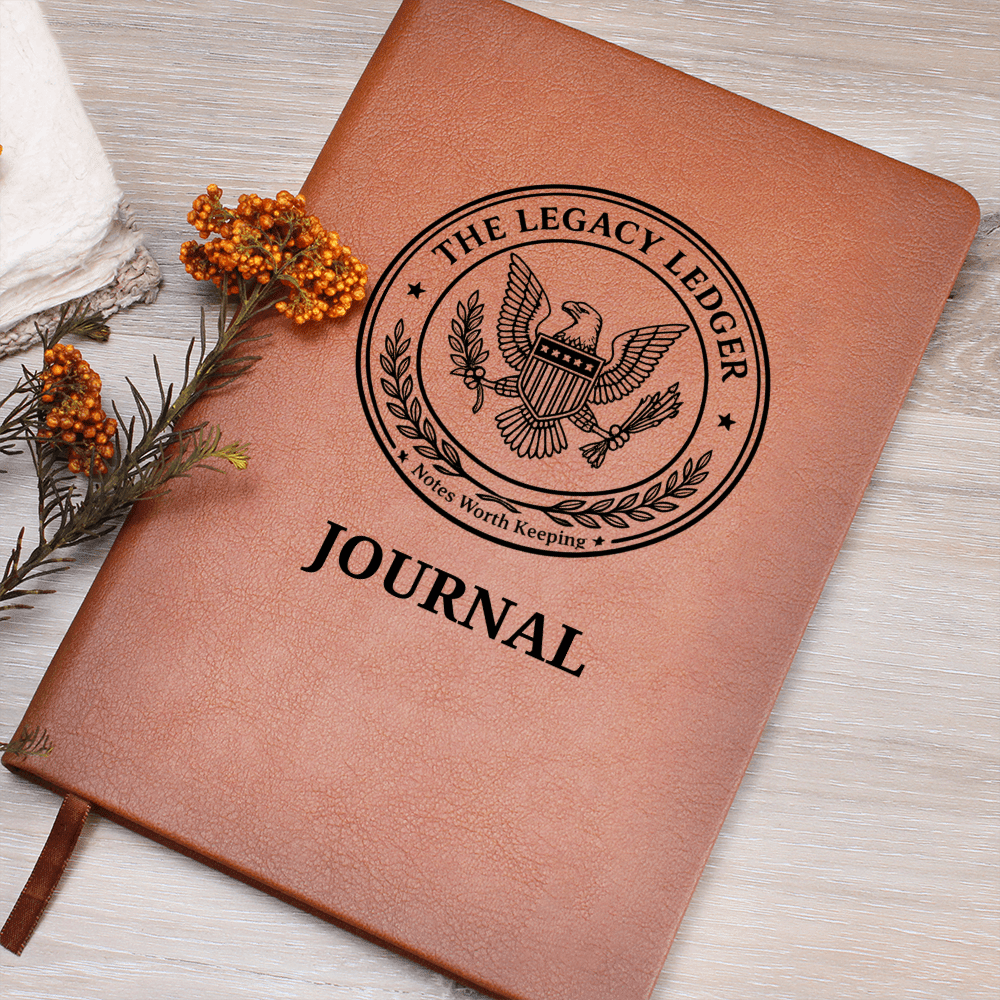 The Legacy Ledger Journal | Vintage Faux Seal Vegan Leather Notebook - Paper Products, Notebooks and Journals - EpiAl's Shop