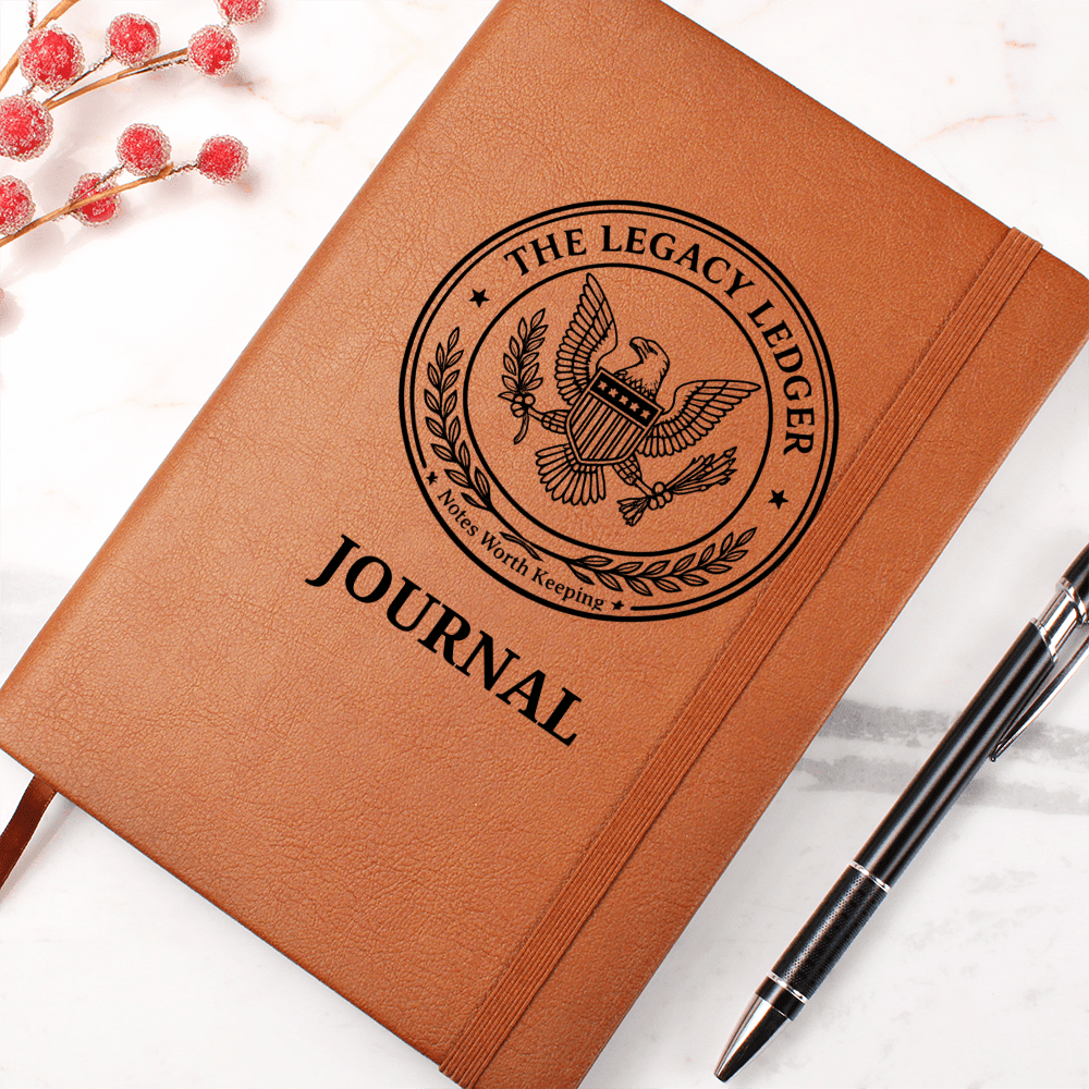 The Legacy Ledger Journal | Vintage Faux Seal Vegan Leather Notebook - Paper Products, Notebooks and Journals - EpiAl's Shop